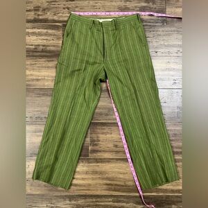 Vintage 1960s men’s Harris of Los Angeles green stripe slacks pants